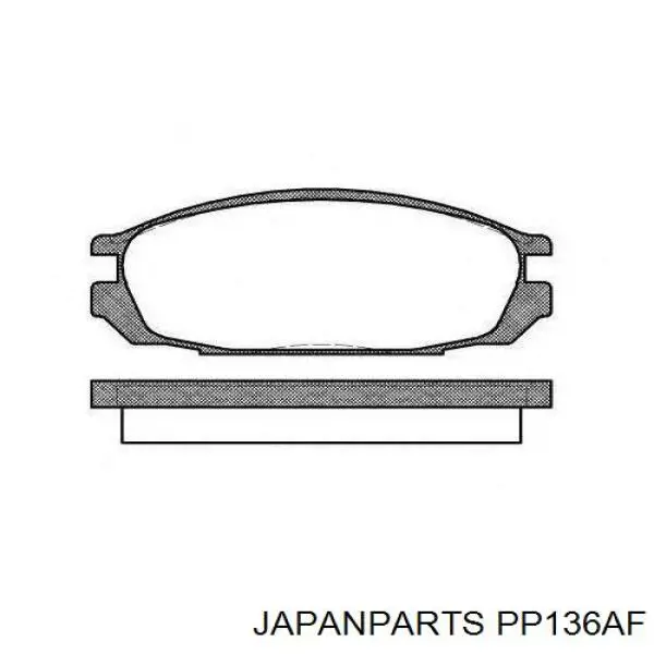 Pastillas de freno traseras PP136AF Japan Parts