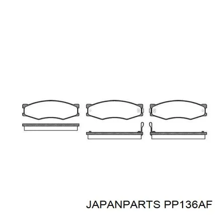Pastillas traseras Japan Parts PP136AF