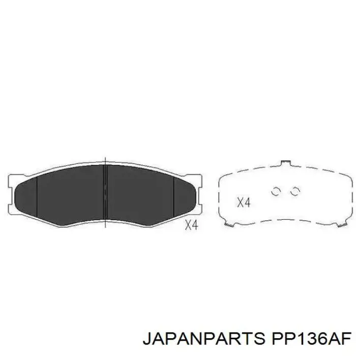Comprar PP136AF Japan Parts Pastillas de freno traseras