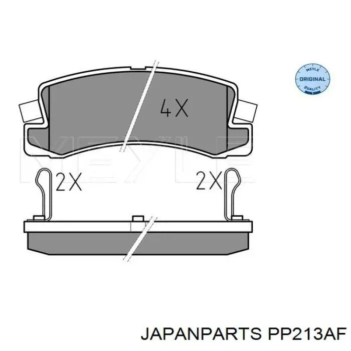Comprar PP213AF Japan Parts Pastillas de freno traseras