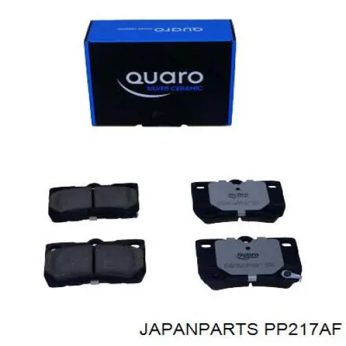 Pastillas de freno traseras PP217AF Japan Parts