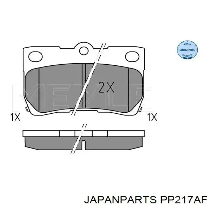Comprar PP217AF Japan Parts Pastillas de freno traseras