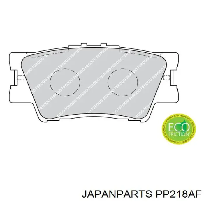 PP218AF Japan Parts Pastillas freno traseras