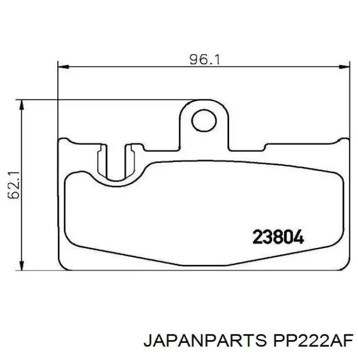 PP-222AF Japan Parts pastillas de freno traseras