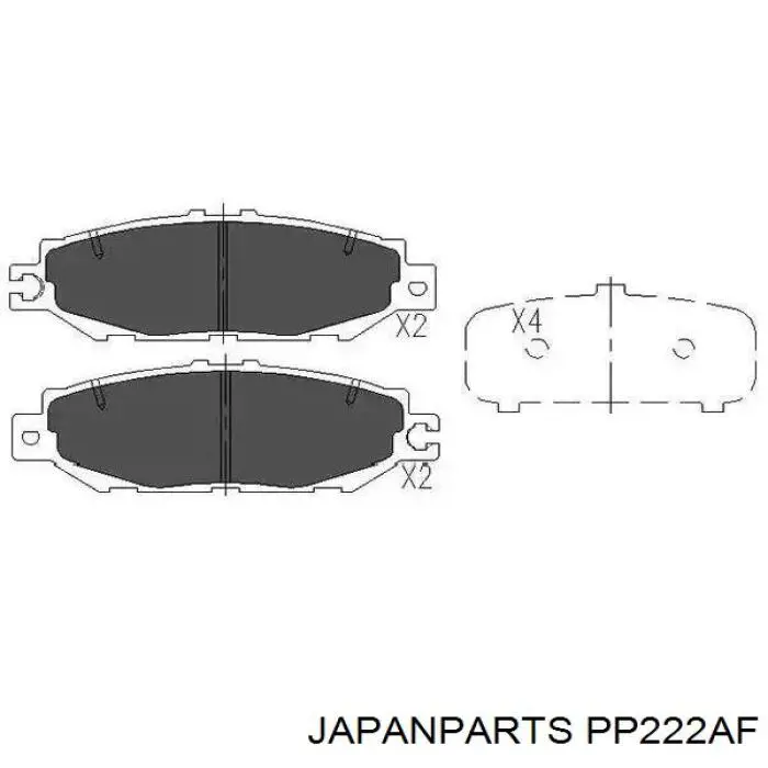 Comprar PP222AF Japan Parts Pastillas de freno traseras