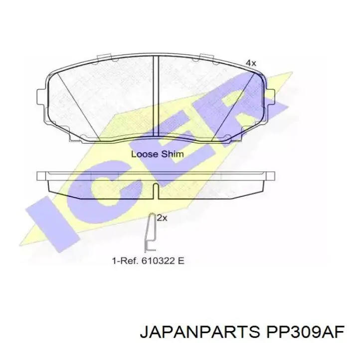 Comprar PP309AF Japan Parts Pastillas de freno traseras