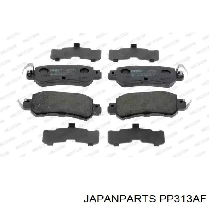 Pastillas de freno traseras PP313AF Japan Parts