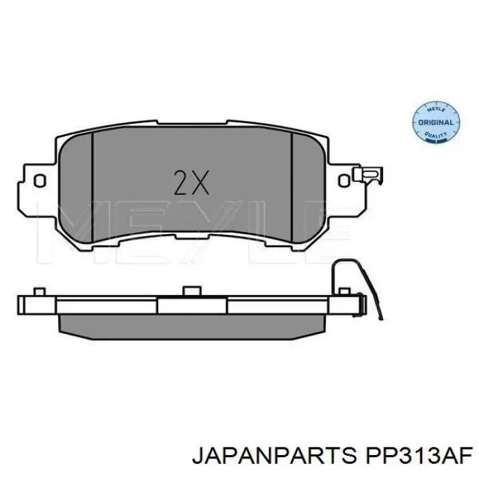 PP-313AF Japan Parts pastillas de freno traseras