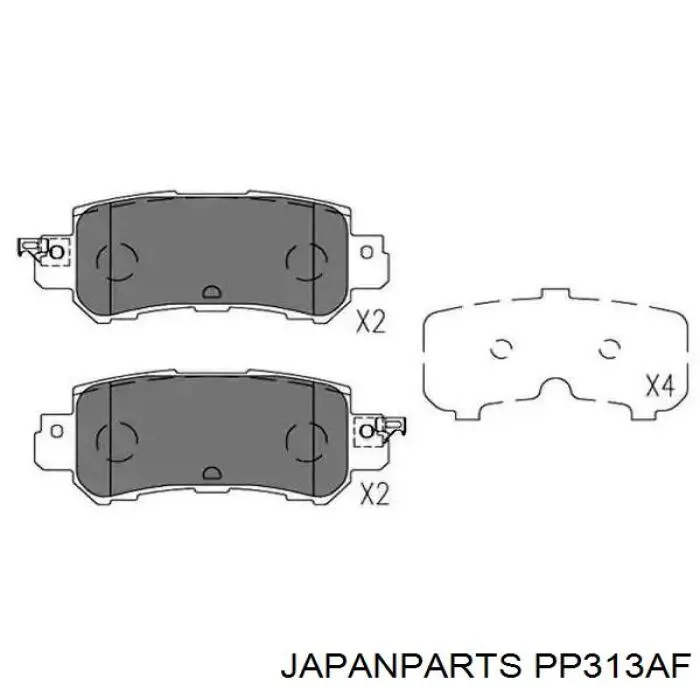 Comprar PP313AF Japan Parts Pastillas de freno traseras