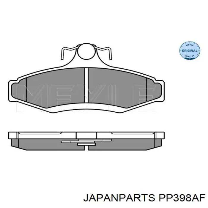 PP398AF Japan Parts pastillas de freno traseras