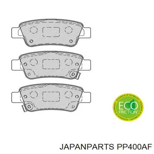 Comprar PP400AF Japan Parts Pastillas de freno traseras