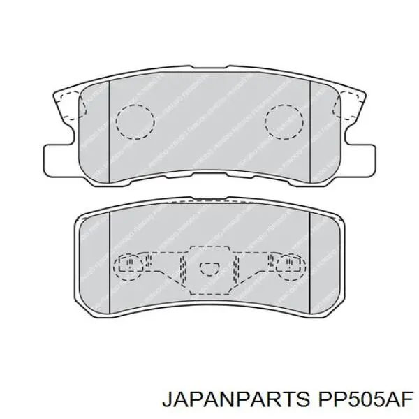 Pastillas de freno traseras PP505AF Japan Parts