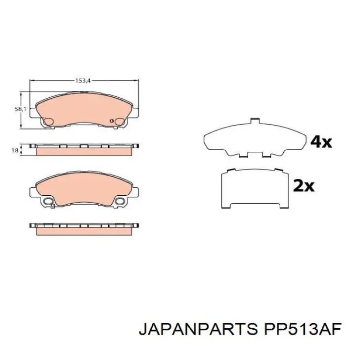 Pastillas freno delanteras Japan Parts PP513AF precio, desde 35,20 EUR