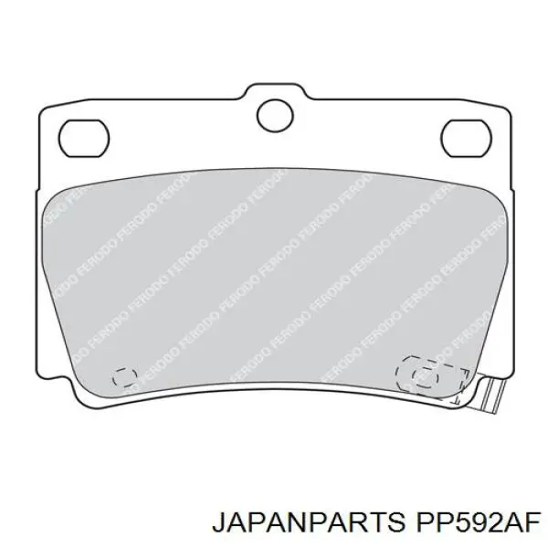 Pastillas de freno traseras PP592AF Japan Parts