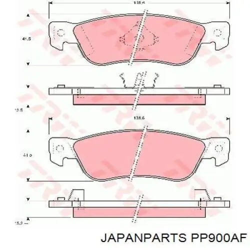 Pastillas traseras de freno Japan Parts PP900AF precio, desde 19,39 EUR