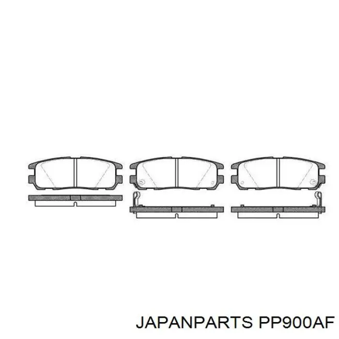 Comprar PP900AF Japan Parts Pastillas de freno traseras