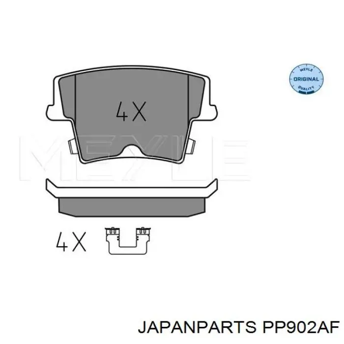 PP-902AF Japan Parts pastillas de freno traseras