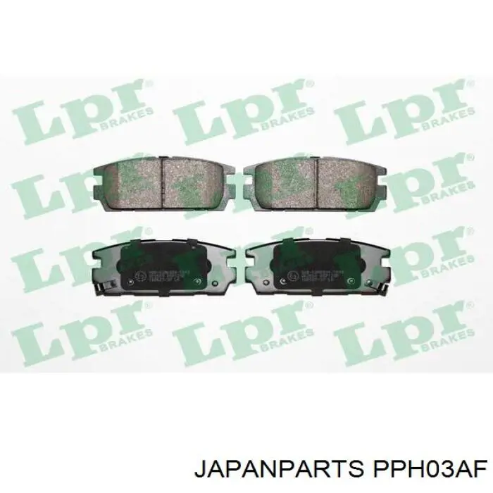 PP-H03AF Japan Parts pastillas de freno traseras