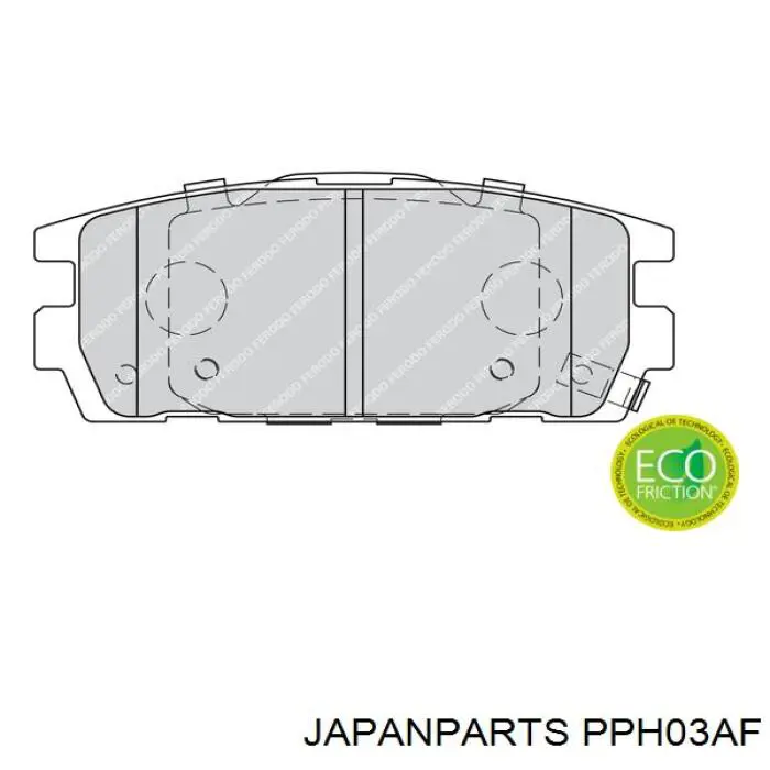 Comprar PPH03AF Japan Parts Pastillas de freno traseras