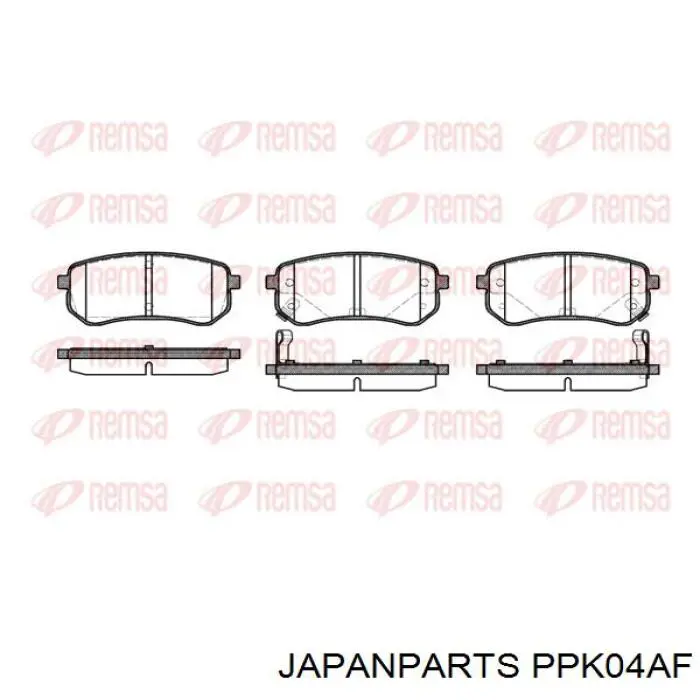 PP-K04AF Japan Parts pastillas de freno traseras