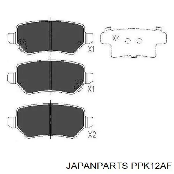 Comprar PPK12AF Japan Parts Pastillas de freno traseras