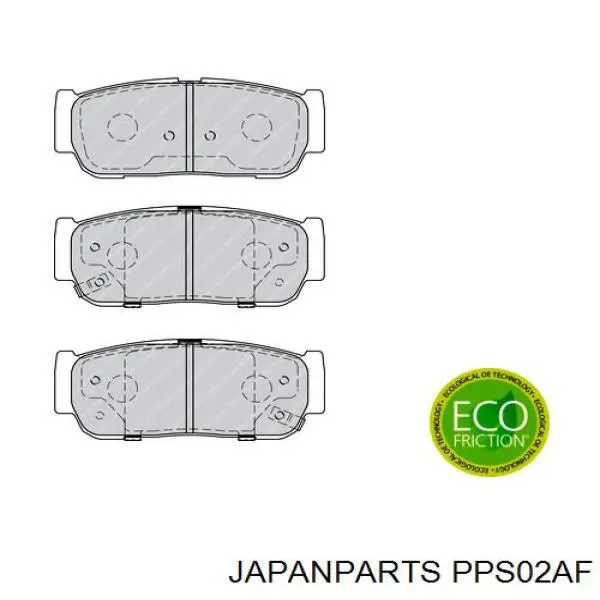 Pastillas traseras de freno Japan Parts PPS02AF precio, desde 29,89 EUR