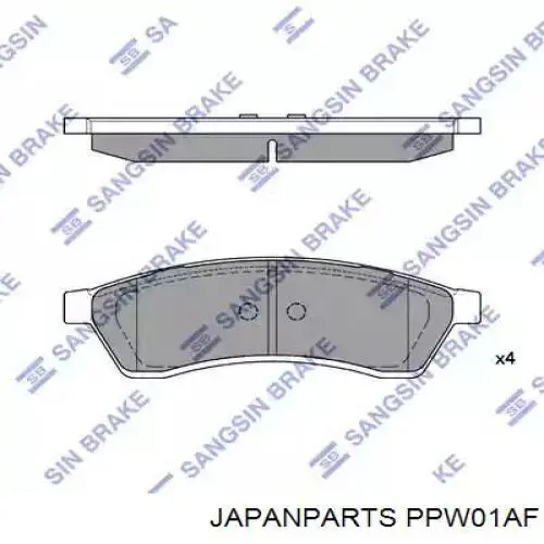 PP-W01AF Japan Parts pastillas de freno traseras