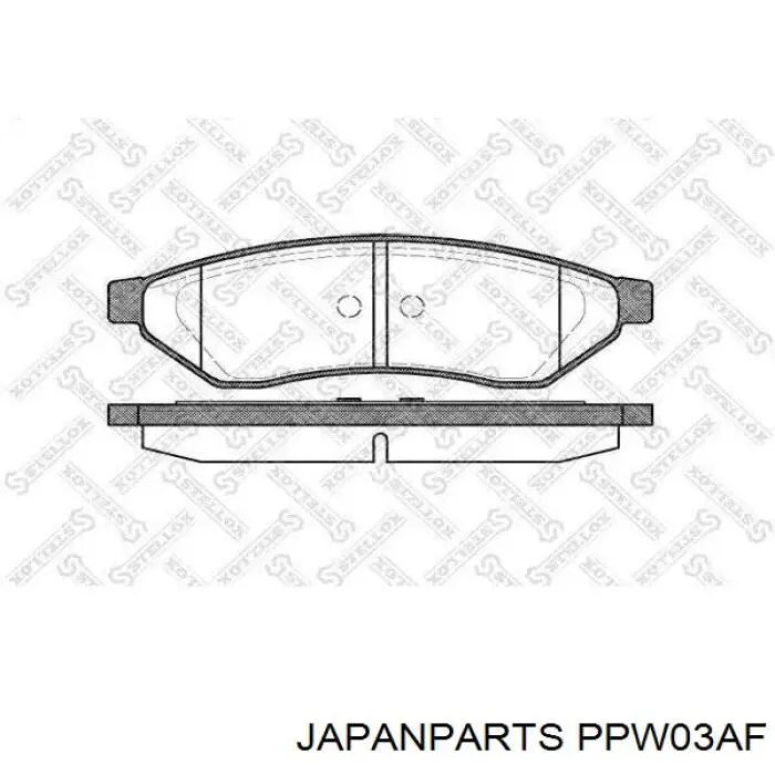 Pastillas de freno traseras PPW03AF Japan Parts