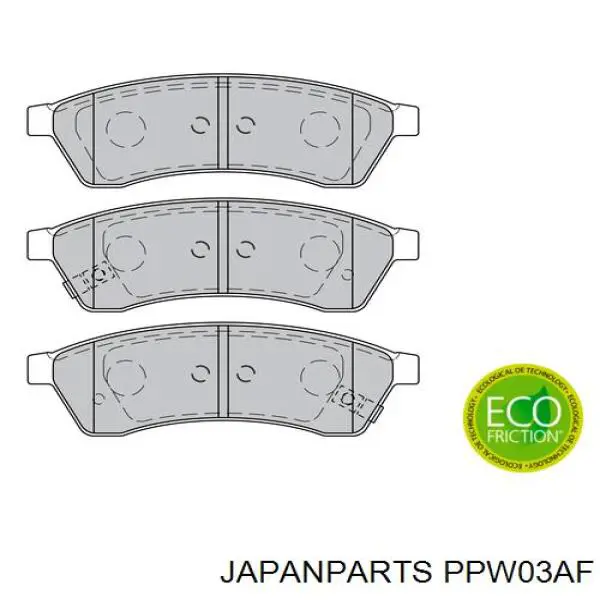 Comprar PPW03AF Japan Parts Pastillas de freno traseras