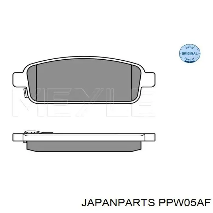 Pastillas de freno traseras PPW05AF Japan Parts