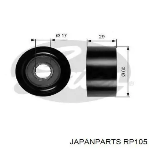 Polea inversión / guía, correa poli V RP105 Japan Parts