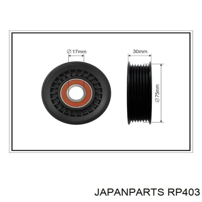 RP-403 Japan Parts rodillo, correa trapecial poli v