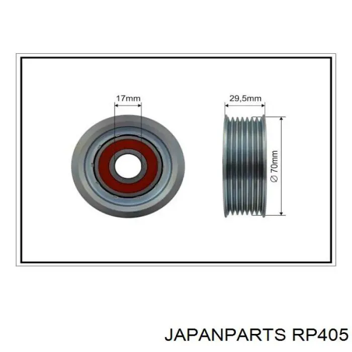 Polea inversión/guía, correa auxiliar servicios Japan Parts RP405 precio, desde 88,71 EUR