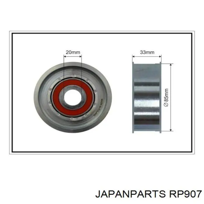 RP-907 Japan Parts polea inversión / guía, correa poli v