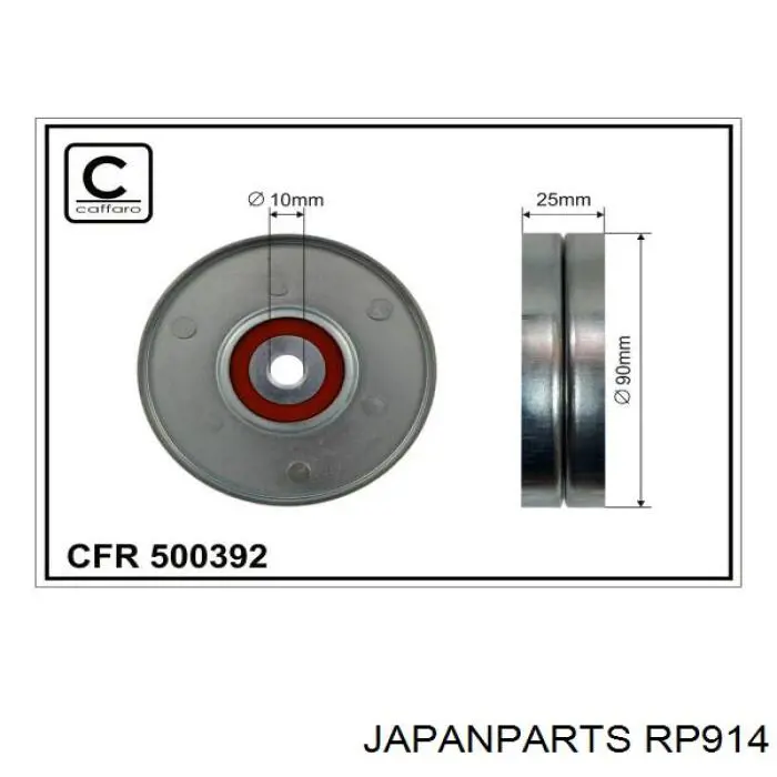 Polea inversión/guía, correa auxiliar servicios Japan Parts RP914 precio, desde 44,06 EUR