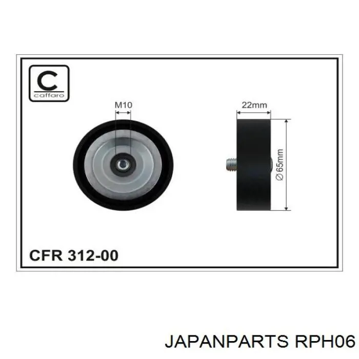 Polea inversión/guía, correa auxiliar servicios Japan Parts RPH06 precio, desde 18,50 EUR