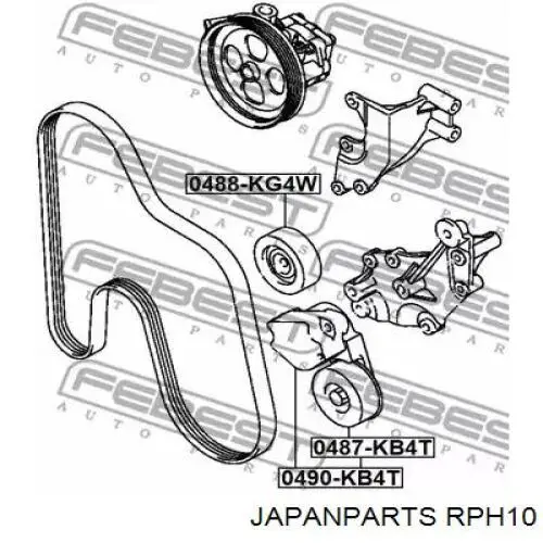 Comprar RPH10 Japan Parts Polea tensora, correa poli V