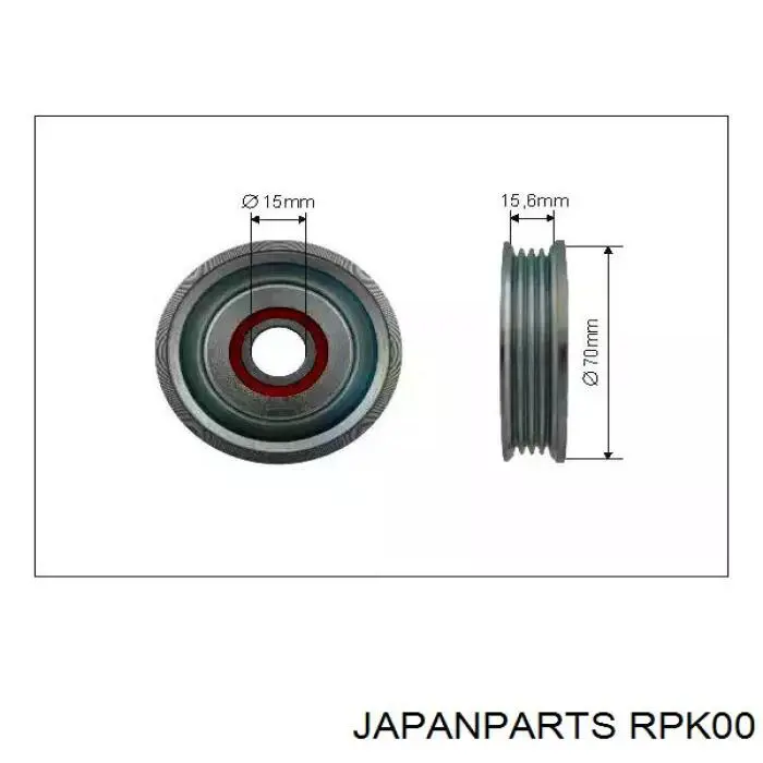 Comprar RPK00 Japan Parts Polea inversión/guía, correa poli V