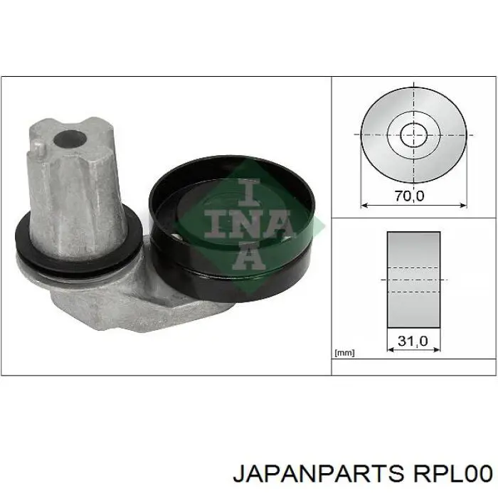 Comprar RPL00 Japan Parts Polea tensora, correa poli V