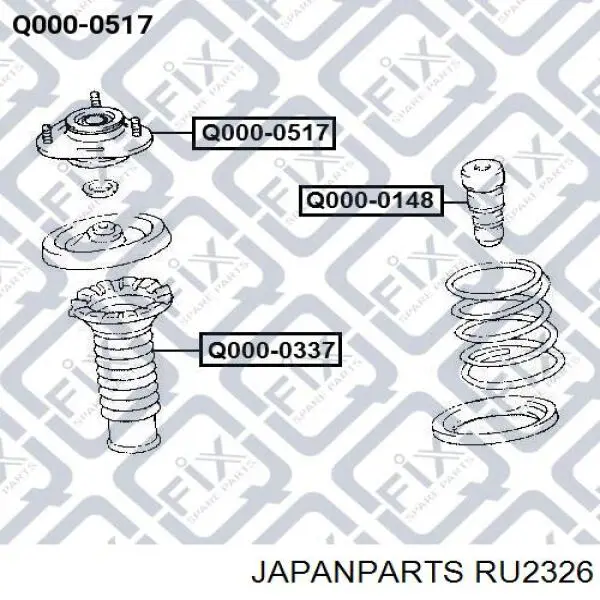 RU-2326 Japan Parts soporte amortiguador delantero