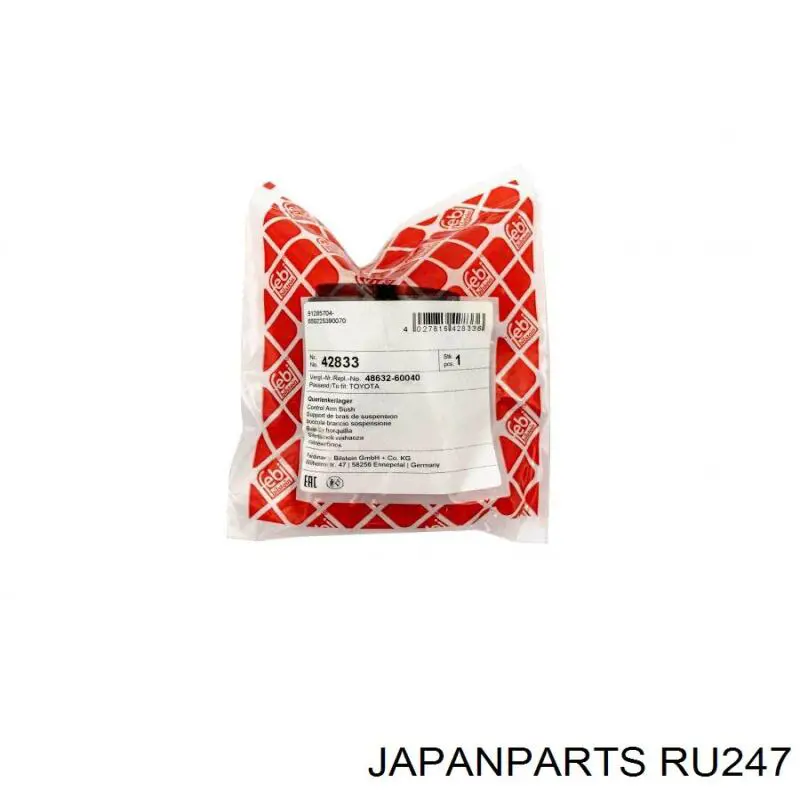 Buje del brazo de suspensión delantero superior Japan Parts RU247 precio, desde 22,43 EUR