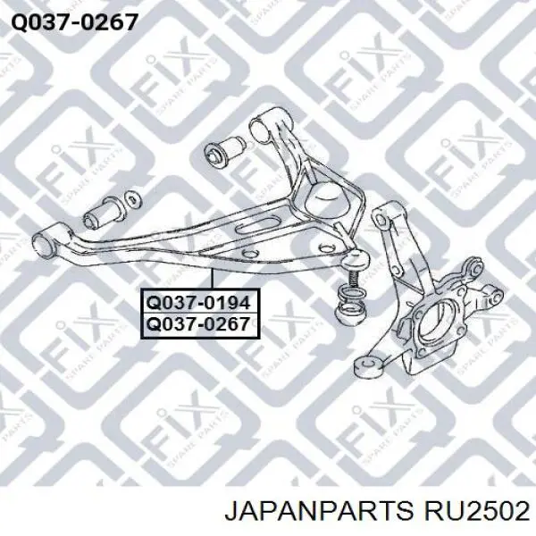 RU2502 Japan Parts silentblock de suspensión delantero inferior