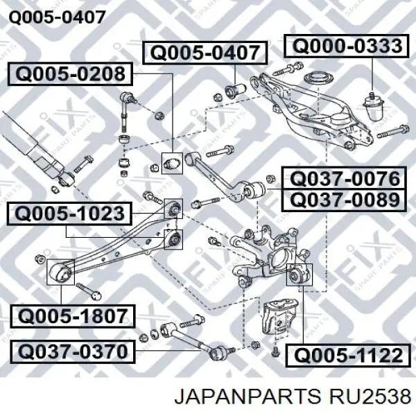 Buje del brazo inferior trasero Japan Parts RU2538 precio, desde 6,28 EUR