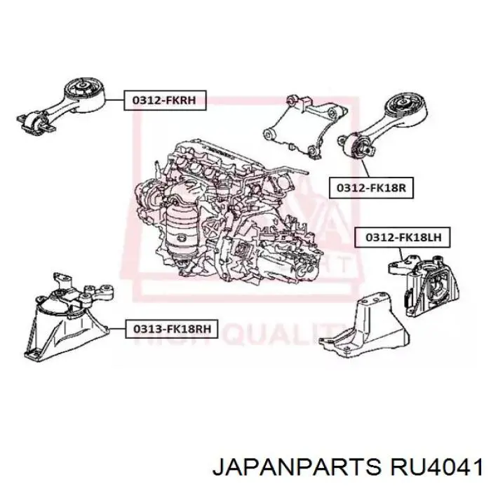 RU4041 Japan Parts soporte de motor trasero