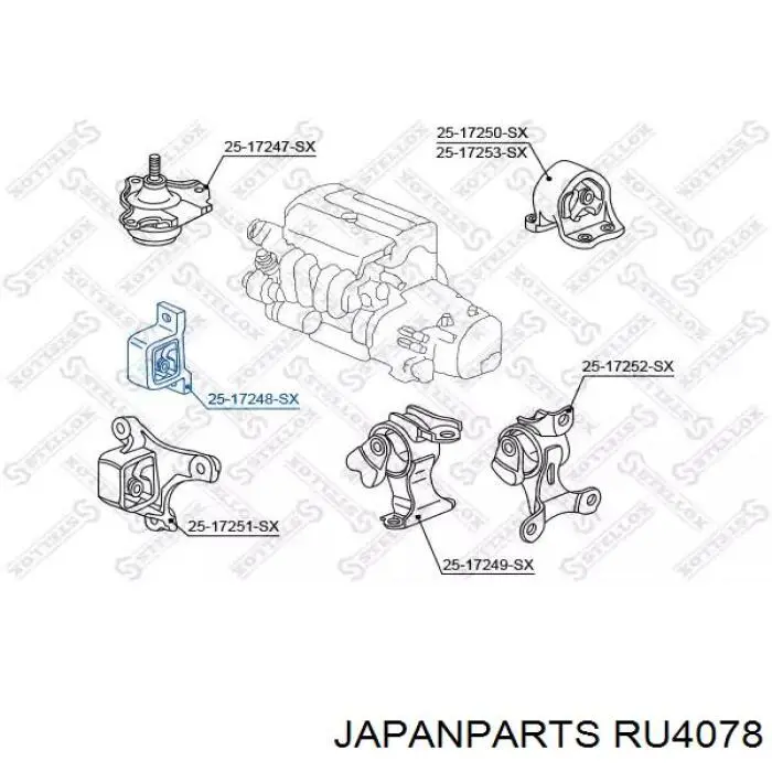 Soporte de motor delantero 57143 Metalcaucho