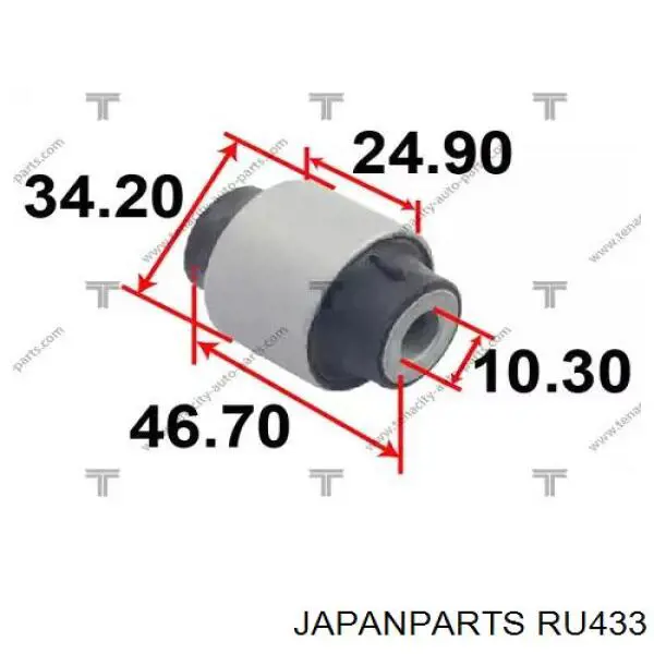 RU-433 Japan Parts silentblock de suspensión delantero inferior