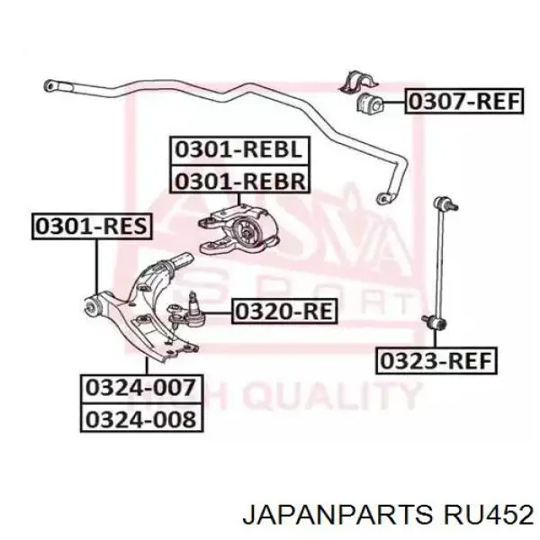 Silentblock de suspensión delantero inferior Honda CR-V 3 RE