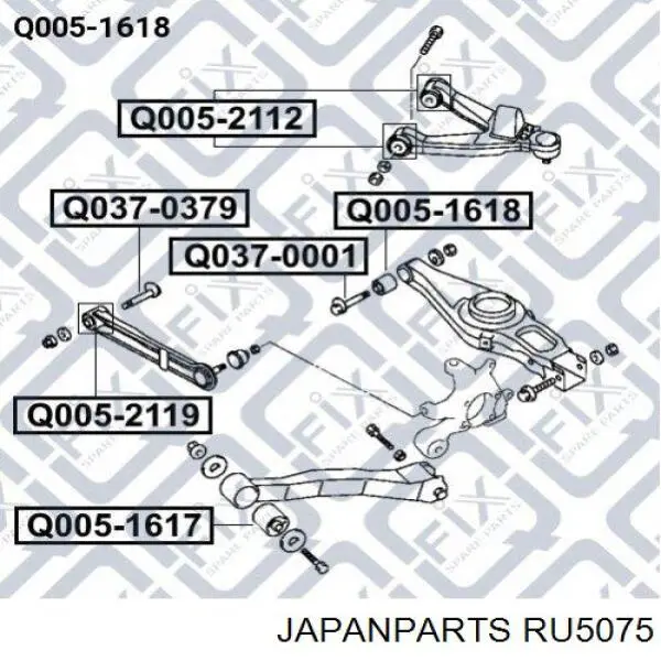 Comprar RU5075 Japan Parts Buje del brazo inferior trasero