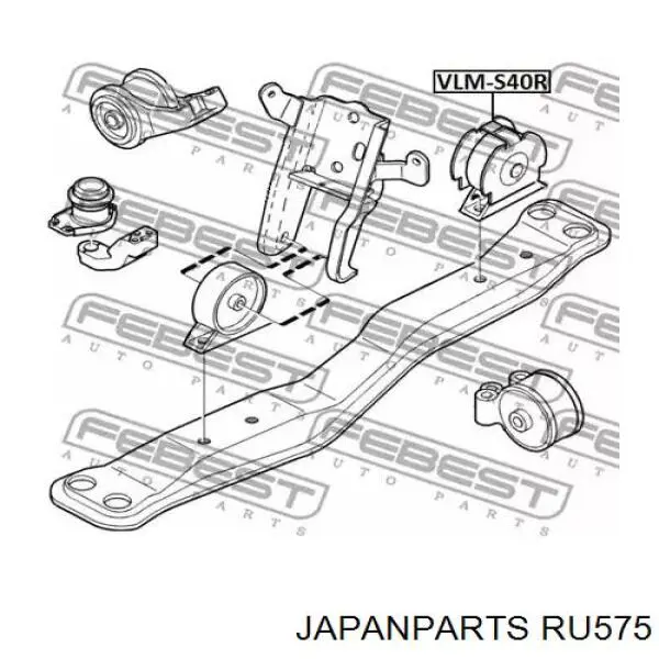 Soporte izquierdo del motor I55092YMT Yamato