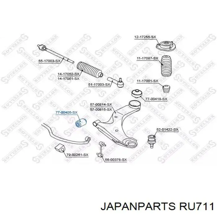 Silentblock de brazo de suspensión Japan Parts RU711 precio, desde 12,07 EUR